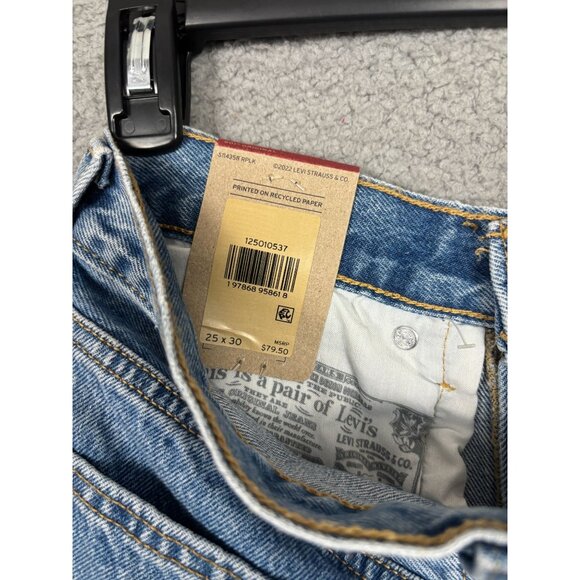 Levis 501 Button Fly Original Fit Women's Jeans Shine Theory Size 25x30 NWT's. - Picture 6 of 8